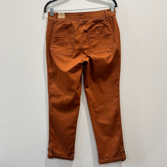 Womens Democracy Booty Lift AB Tech High Rise utility Pants sz 6 Rust Brown - Picture 2 of 7